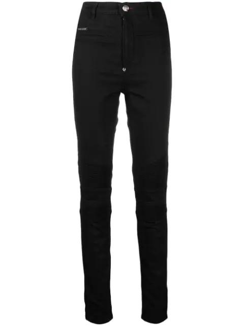 high-waisted biker jeans by PHILIPP PLEIN