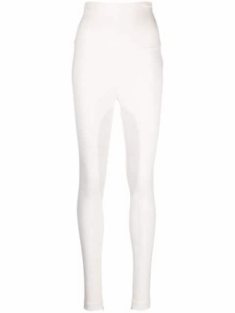 high-waisted cady-texture leggings by PHILIPP PLEIN