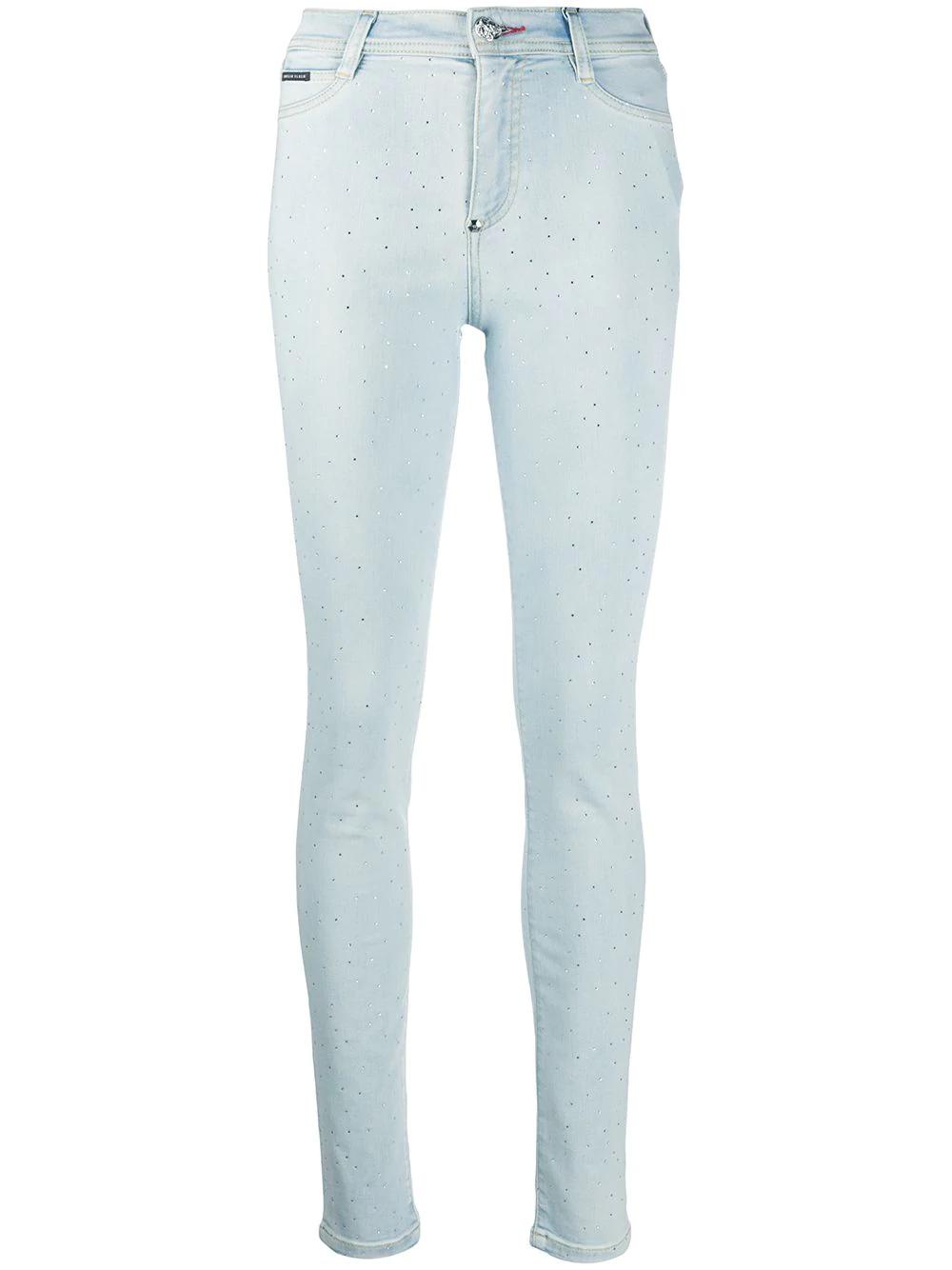 high-waisted crystal jeggings by PHILIPP PLEIN