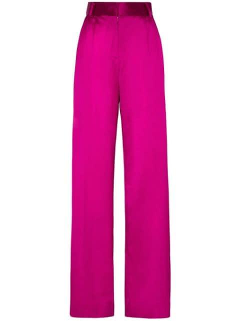 high-waisted wide-leg trousers by PHILIPP PLEIN