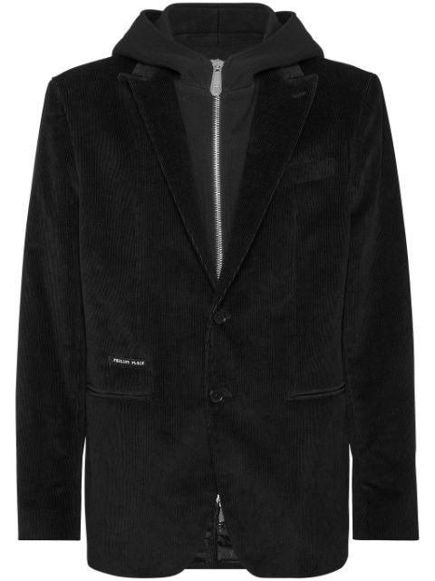 hoodied velvet blazer by PHILIPP PLEIN