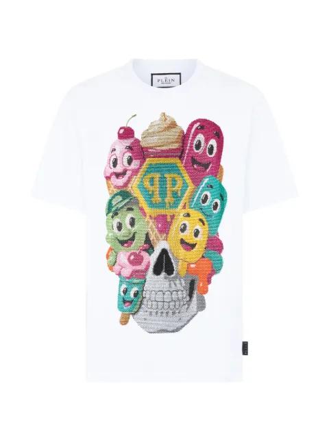 ice cream skull round neck T-shirt by PHILIPP PLEIN
