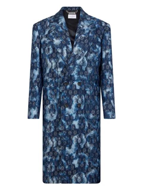jacquard double-breasted coat by PHILIPP PLEIN