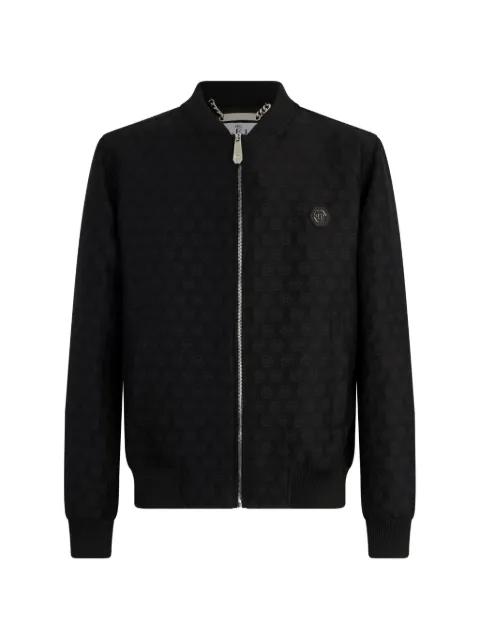jacquard monogram bomber jacket by PHILIPP PLEIN