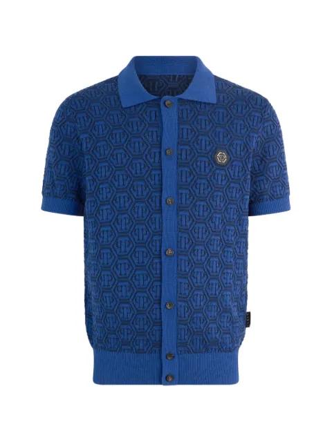 jacquard monogram cardigan by PHILIPP PLEIN