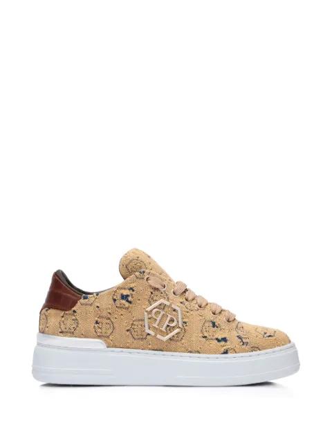 jacquard monogram low-top sneakers by PHILIPP PLEIN