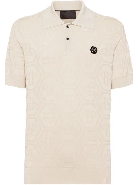 jacquard monogram polo shirt by PHILIPP PLEIN
