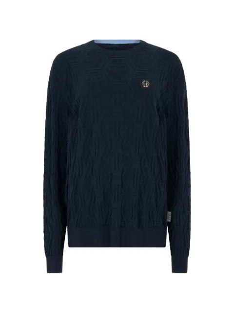 jacquard-monogram sweater by PHILIPP PLEIN