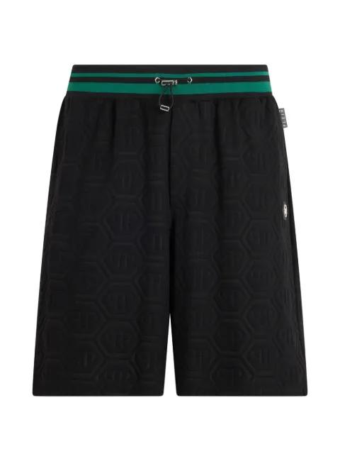 jacquard monogram track shorts by PHILIPP PLEIN