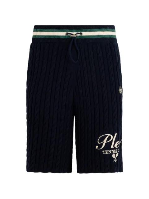 knitted drawstring shorts by PHILIPP PLEIN
