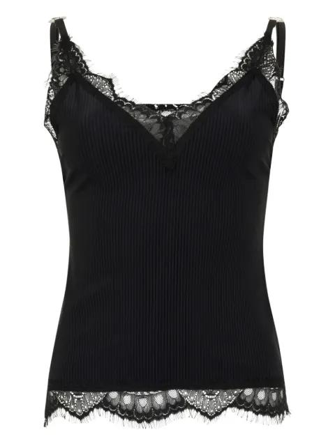 lace ribbing tank top by PHILIPP PLEIN