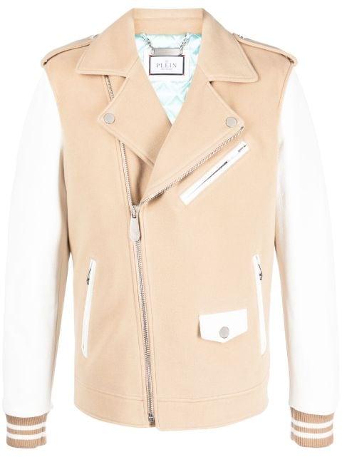 leather biker jacket by PHILIPP PLEIN