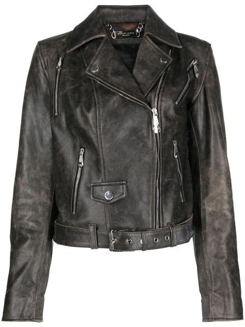 leather biker jacket by PHILIPP PLEIN