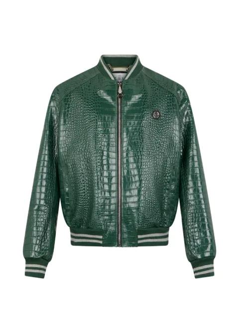 leather bomber jacket by PHILIPP PLEIN