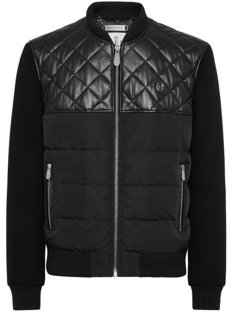leather bomber jacket by PHILIPP PLEIN