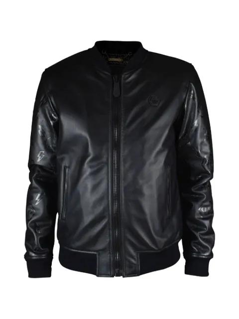 leather bomber jacket by PHILIPP PLEIN