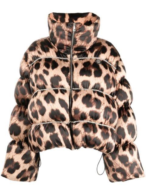 leopard-print puffer jacket by PHILIPP PLEIN