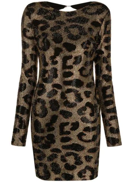 leopard-print studded dress by PHILIPP PLEIN