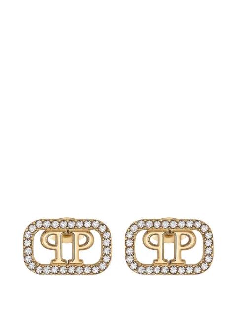 lettering crystal earrings by PHILIPP PLEIN