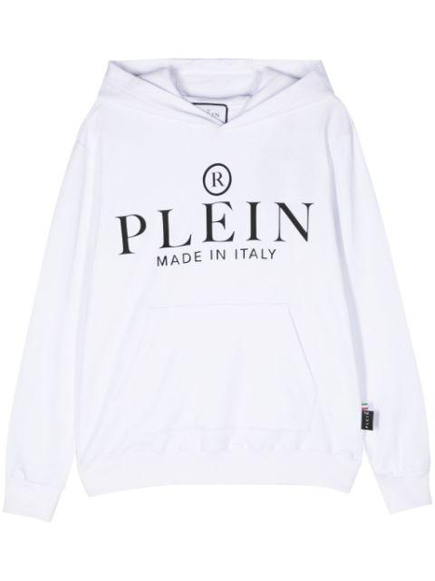 logo-appliqué cotton hoodie by PHILIPP PLEIN