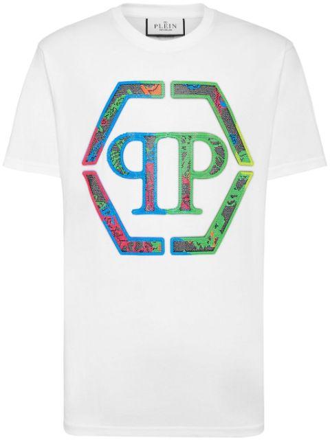 logo crystal-embellished cotton T-shirt by PHILIPP PLEIN