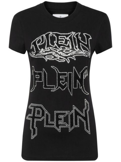 logo-embellished cotton T-shirt by PHILIPP PLEIN
