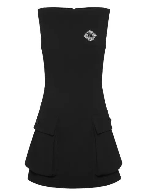 logo-embellished mini dress by PHILIPP PLEIN