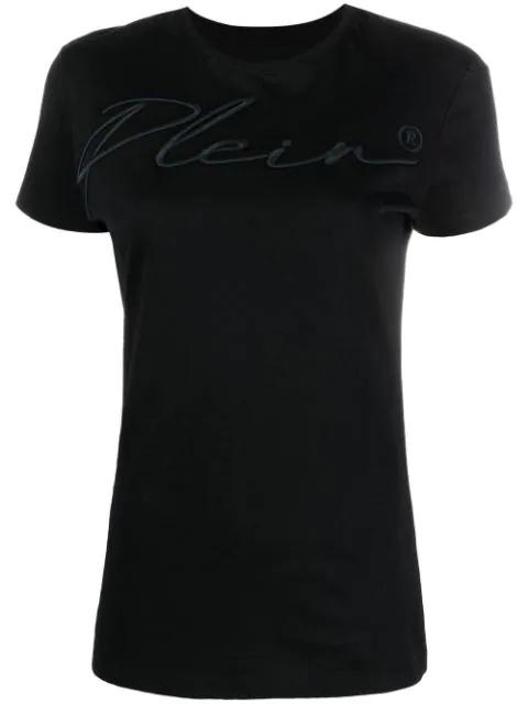 logo-embroidered cotton T-shirt by PHILIPP PLEIN