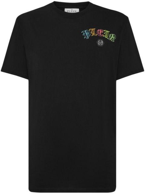 logo-embroidered cotton T-shirt by PHILIPP PLEIN