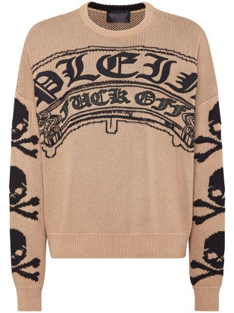 logo-embroidered crew-neck sweater by PHILIPP PLEIN