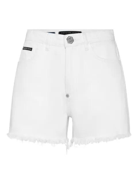 logo-embroidered denim shorts by PHILIPP PLEIN
