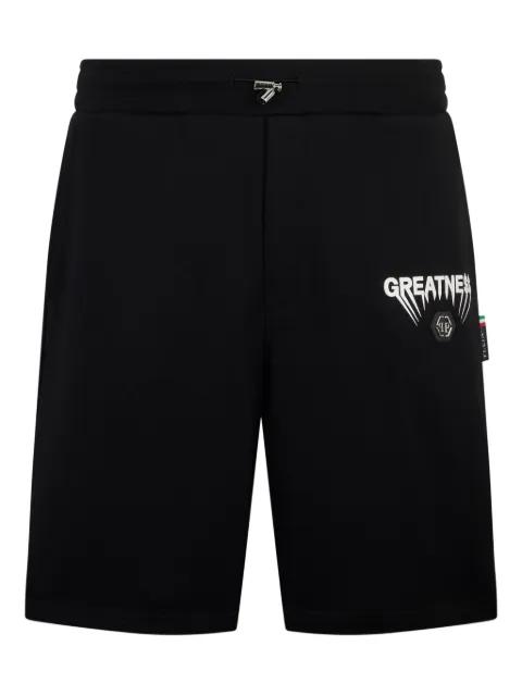 logo fleece shorts by PHILIPP PLEIN