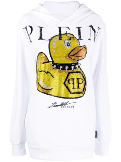 logo graphic-print hoodie by PHILIPP PLEIN