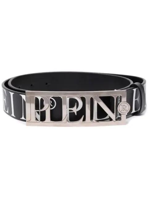 logo-lettering buckle belt by PHILIPP PLEIN