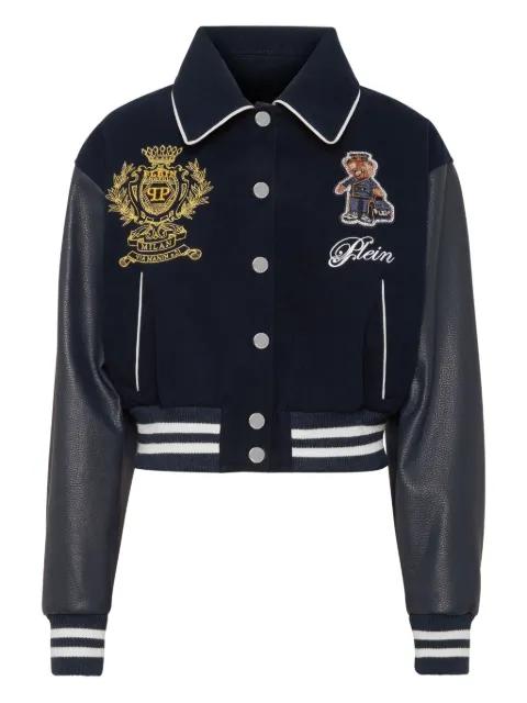 logo-patch bomber jacket by PHILIPP PLEIN