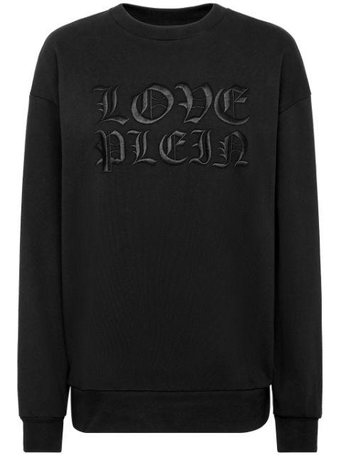 logo-patch cotton sweatshirt by PHILIPP PLEIN