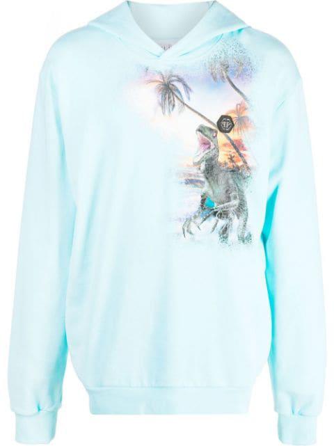 logo-patch detail hoodie by PHILIPP PLEIN