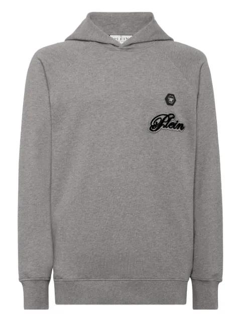 logo-patch hoodie by PHILIPP PLEIN