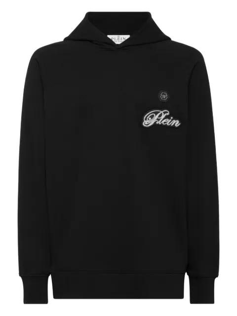 logo-patch raglan-sleeve hoodie by PHILIPP PLEIN
