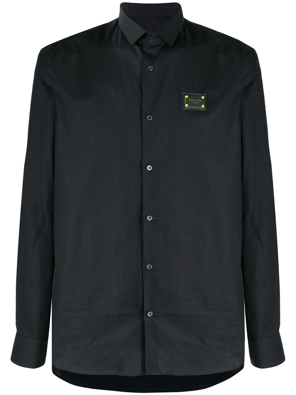 logo patch regular fit shirt by PHILIPP PLEIN