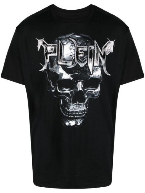 logo-patch round-neck T-shirt by PHILIPP PLEIN