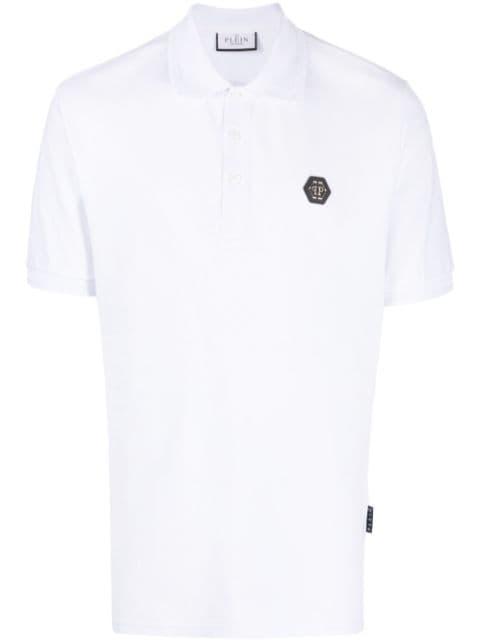 logo-patch short-sleeve polo shirt by PHILIPP PLEIN