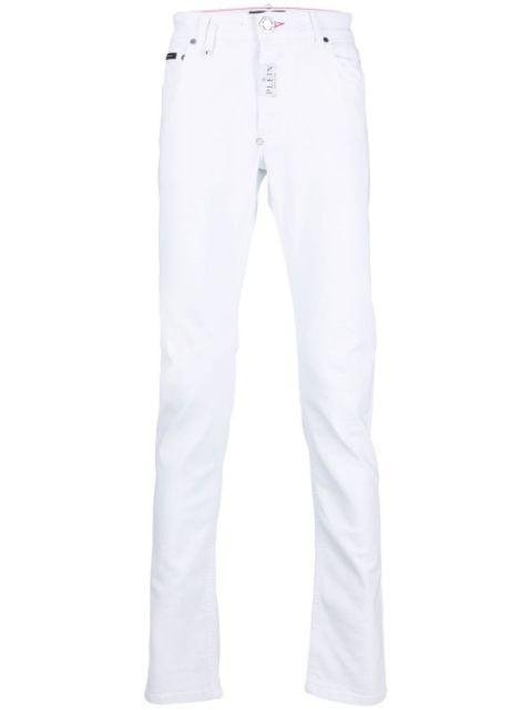 logo-patch slim-cut jeans by PHILIPP PLEIN