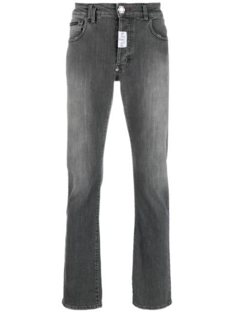 logo-patch slim-cut jeans by PHILIPP PLEIN