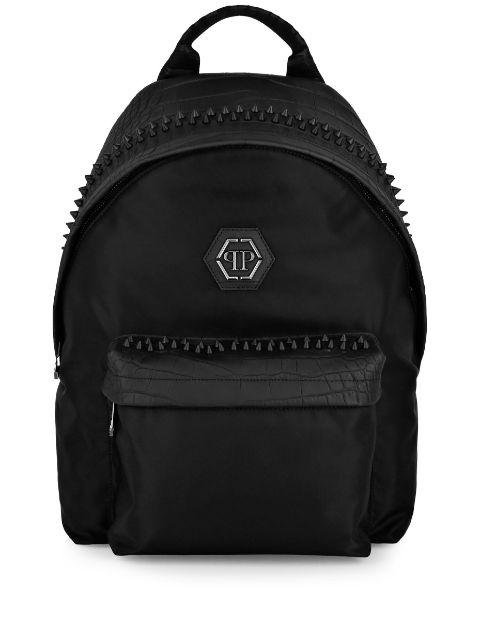 logo-patch spike-studded backpack by PHILIPP PLEIN