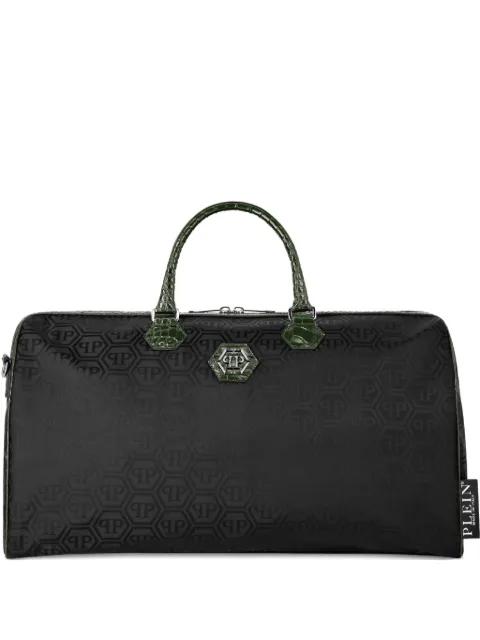 logo-pattern crocodile-trim luggage by PHILIPP PLEIN