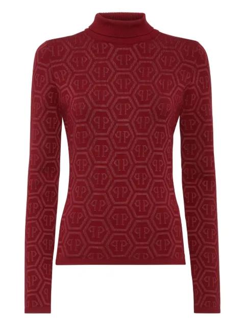 logo-pattern turtleneck sweater by PHILIPP PLEIN