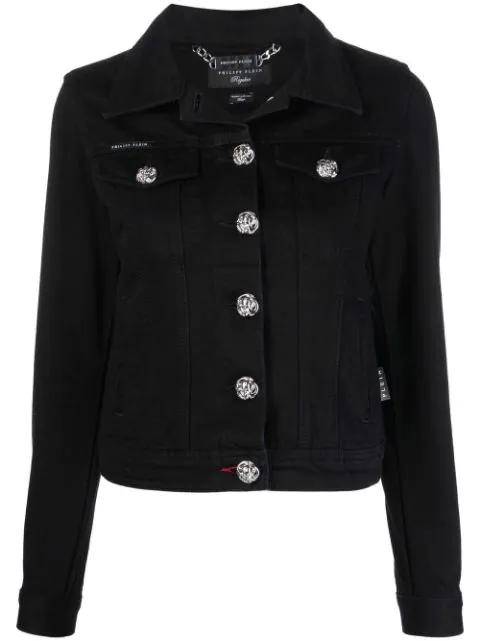 logo-plaque denim jacket by PHILIPP PLEIN