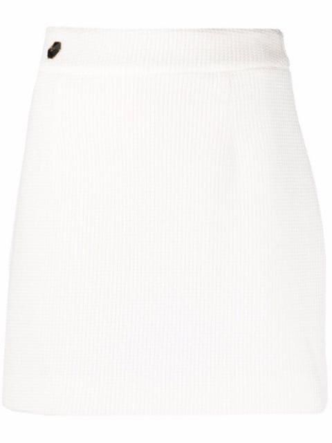 logo-plaque detail skirt by PHILIPP PLEIN