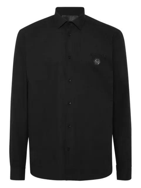 logo-plaque embroidered shirt by PHILIPP PLEIN